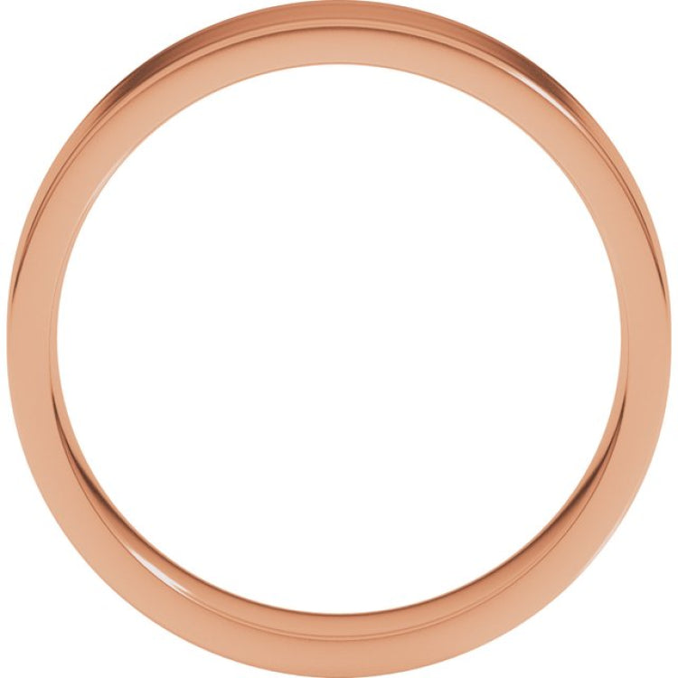 14K Rose Gold 5 mm Lightweight Comfort-Fit Flat Band Size 9