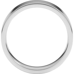 14K White Gold 6 mm Lightweight Comfort-Fit Flat Band Size 11