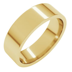 10K Yellow Gold 6 mm Lightweight Comfort-Fit Flat Band Size 7.5