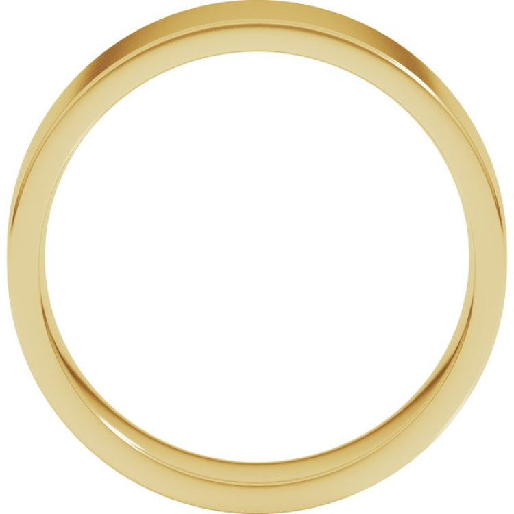 14K Yellow Gold 6 mm Lightweight Comfort-Fit Flat Band Size 8.5