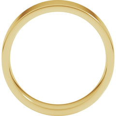 14K Yellow Gold 6 mm Lightweight Comfort-Fit Flat Band Size 8