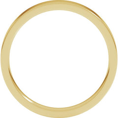 18K Yellow Gold 3 mm Flat Comfort Fit Light Band Size 6.5