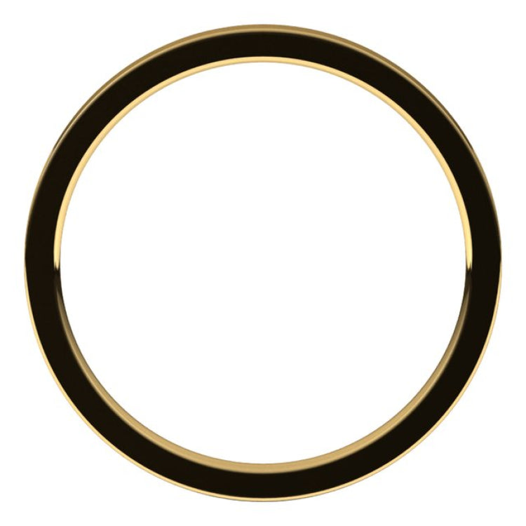 14K Yellow Gold 1.5 mm Lightweight Comfort-Fit Flat Band Size 6