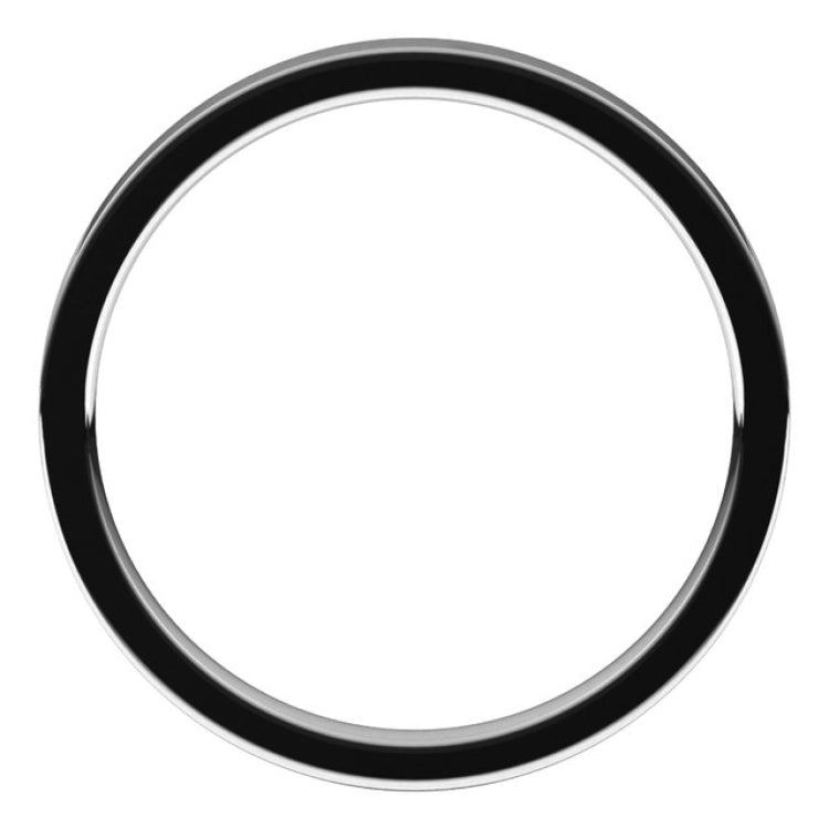 14K X1 White Gold 2 mm Flat Comfort Fit Light Band Size 8