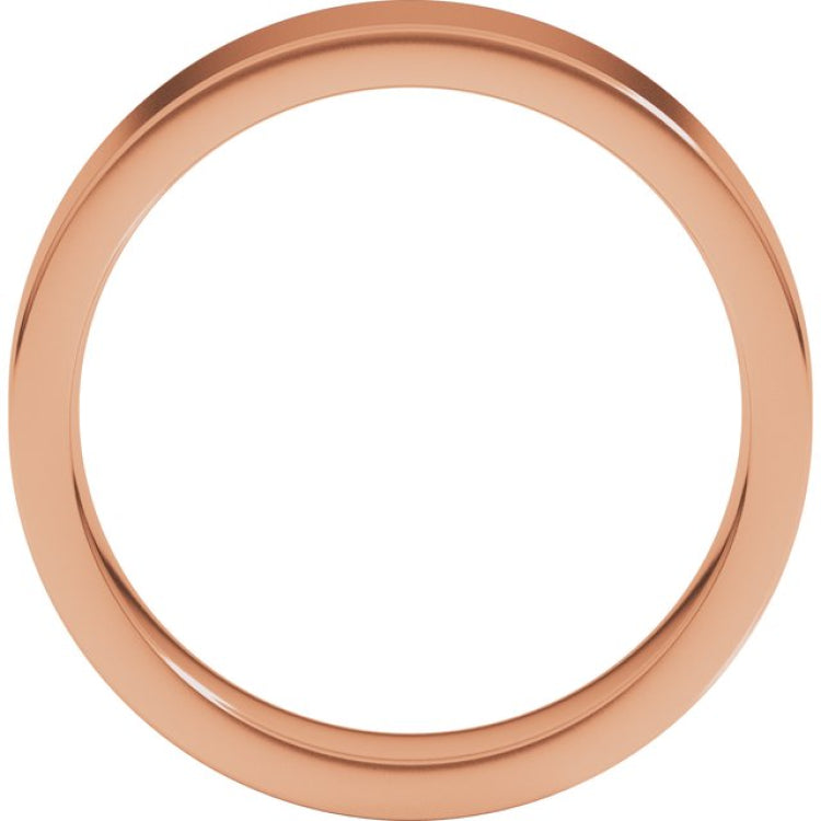 10K Rose Gold 5 mm Comfort-Fit Flat Band Size 15.5