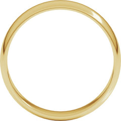 14K Yellow Gold 5 mm Lightweight Half Round Band Size 6