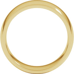 14K Yellow Gold 8 mm Lightweight Comfort-Fit Half Round Band Size 9