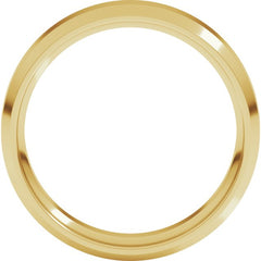 14K Yellow Gold 5 mm Beveled-Edge Comfort-Fit Flat Band Size 8