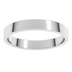 10K White Gold 3 mm Flat Band Size 7