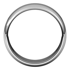 10K White Gold 8 mm Half Round Band Size 8.5