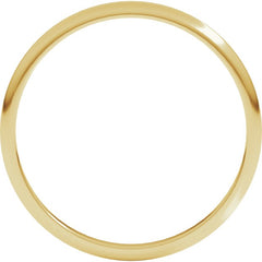 10K Yellow Gold 1.5 mm Lightweight Half Round Band Size 12.5