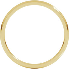 10K Yellow Gold 1.5 mm Lightweight Comfort-Fit Half Round Band Size 6