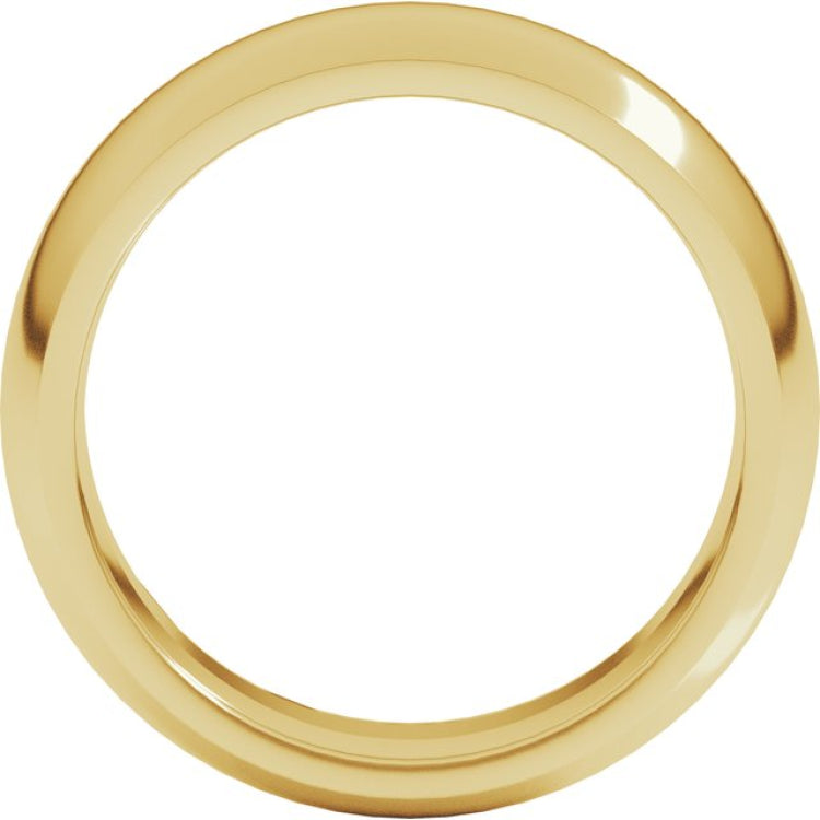 10K Yellow Gold 7 mm Comfort-Fit Half Round Band Size 12.5