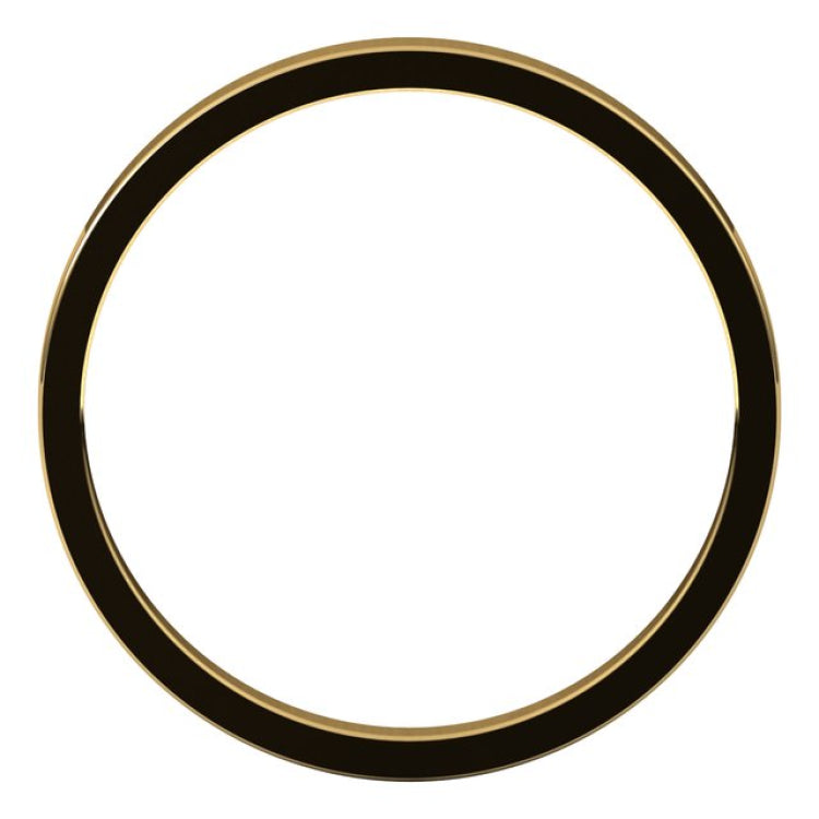 14K Yellow Gold 2 mm Flat Band Size 7.5