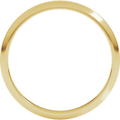 18K Yellow Gold 2 mm Half Round Band Size 4.5