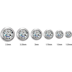 14K Yellow Gold .05 CT Natural Diamond Micro Bezel-Set Stud Earring