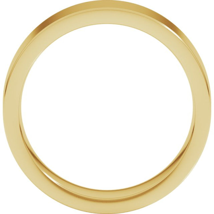 14K Yellow Gold 6 mm Comfort-Fit Flat Band Size 6