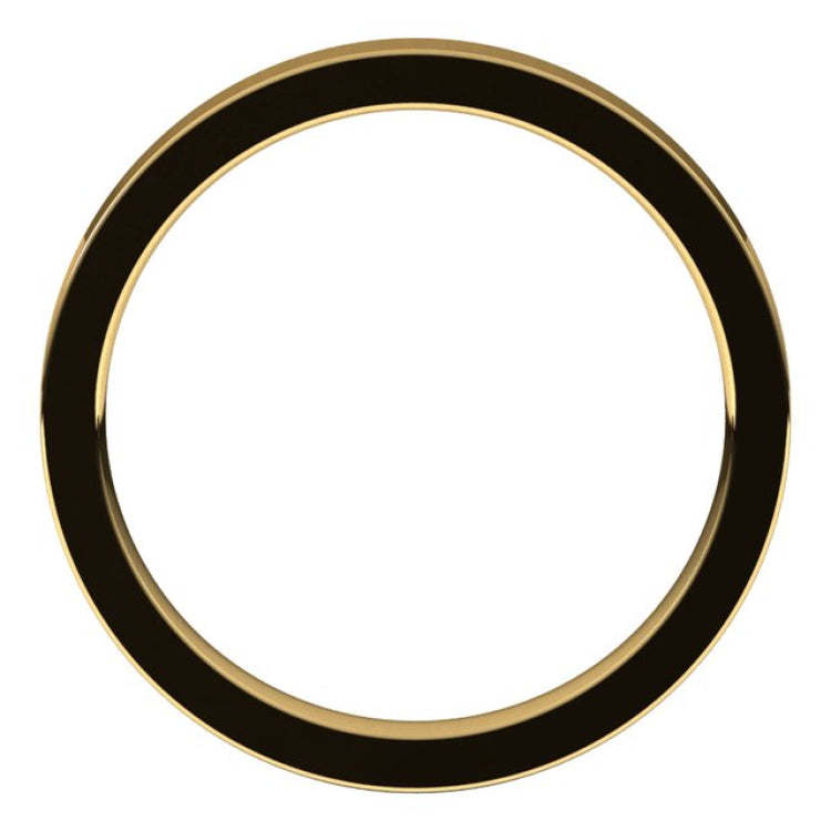 18K Yellow Gold 2.5 mm Comfort-Fit Flat Band Size 5