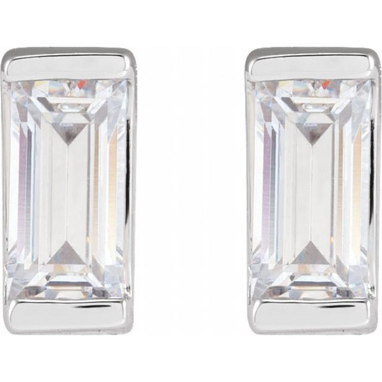 14K White Gold 3/8 CTW Lab-Grown Diamond Earrings