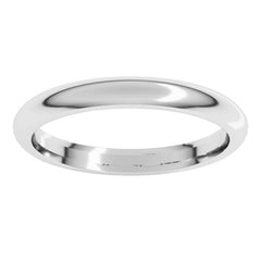 Platinum 2.5 mm Comfort-Fit Half Round Band Size 5.5