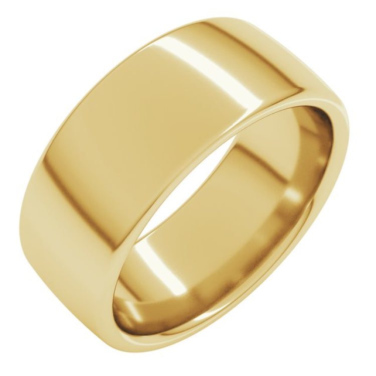 14K Yellow Gold 8 mm Comfort-Fit European-Style Band Size 10