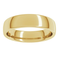 14K Yellow Gold 5 mm Comfort-Fit European-Style Band Size 14