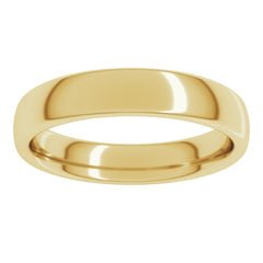 18K Yellow Gold 4 mm Comfort-Fit European-Style Band Size 7