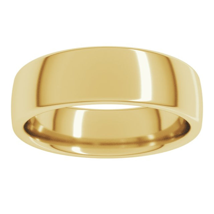 18K Yellow Gold 6 mm Comfort-Fit European-Style Band Size 8.5