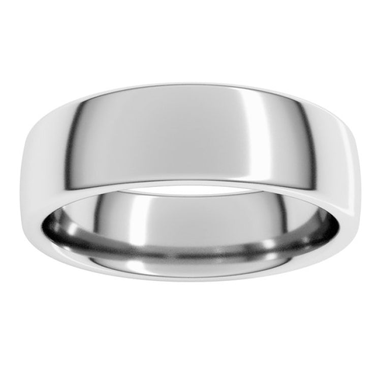 Platinum 6 mm Comfort-Fit European-Style Band Size 8
