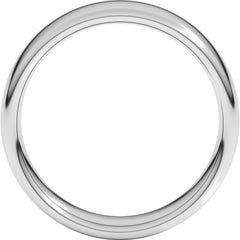 14K X1 White Gold 6 mm Comfort-Fit European-Style Band Size 9