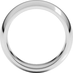 Platinum 8 mm Comfort-Fit Half Round Band Size 11.5