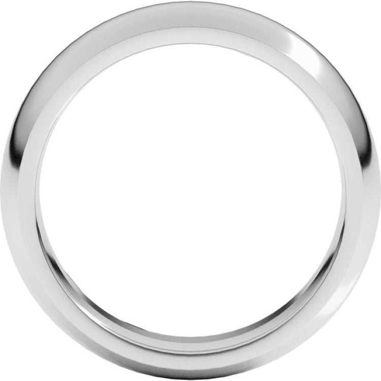 Platinum 6 mm Comfort-Fit Half Round Band Size 10