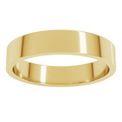 18K Yellow Gold 4 mm Flat Band Size 5
