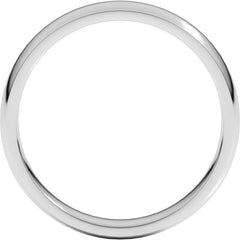 10K White Gold 4 mm Lightweight Comfort-Fit Half Round Band Size 9