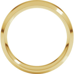 14K Yellow Gold 6 mm Beveled-Edge Comfort-Fit Flat Band Size 11
