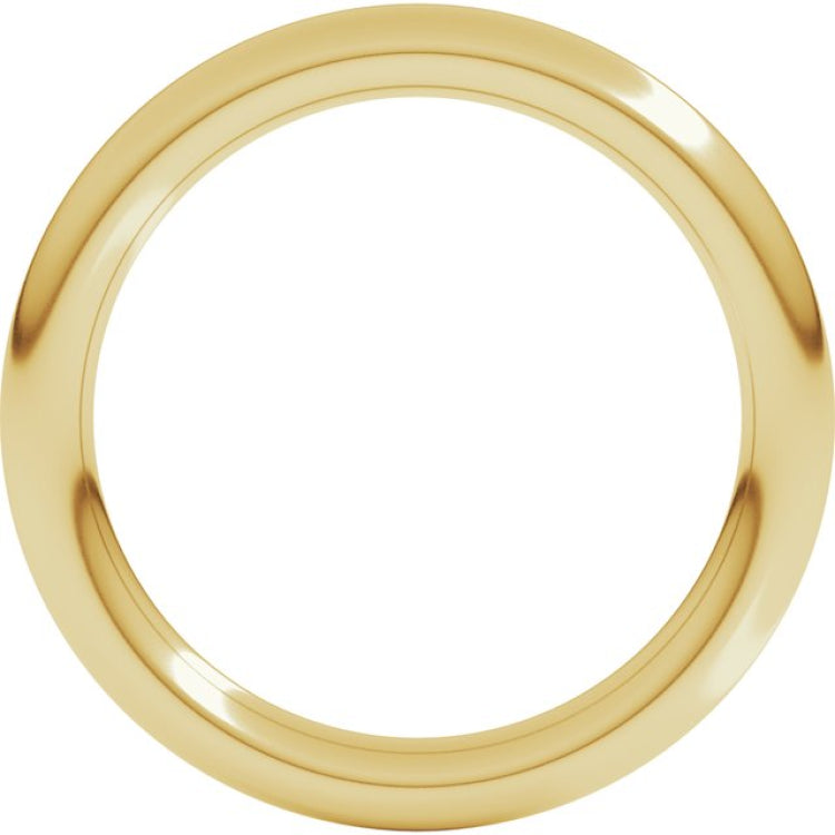 14K Yellow Gold 2.5 mm Comfort-Fit Full Round Band Size 5.5