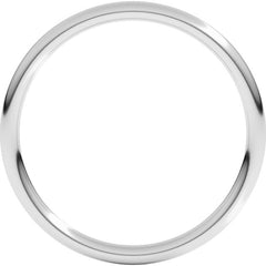 14K White Gold 1.5 mm Comfort-Fit Full Round Band Size 5