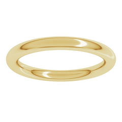 18K Yellow Gold 2.5 mm Comfort-Fit Full Round Band Size 6
