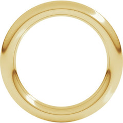 14K Yellow Gold 3 mm Comfort-Fit Full Round Band Size 7