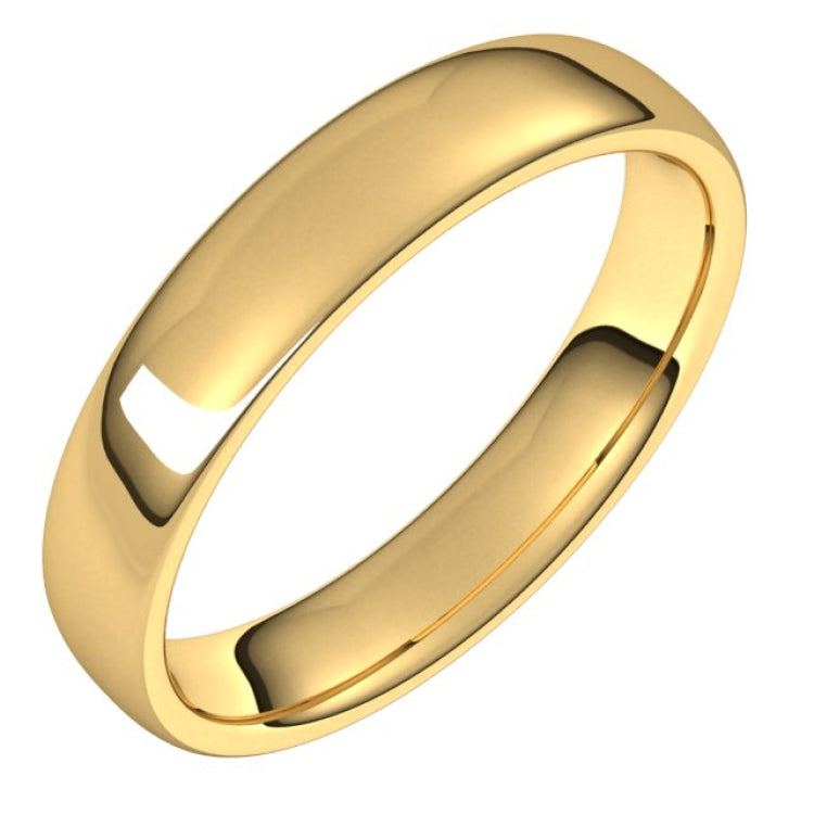 14K Yellow Gold 4.5 mm Comfort-Fit European-Style Band Size 11