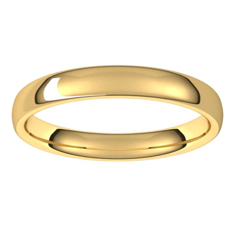 18K Yellow Gold 3.5 mm Comfort-Fit European-Style Band Size 12
