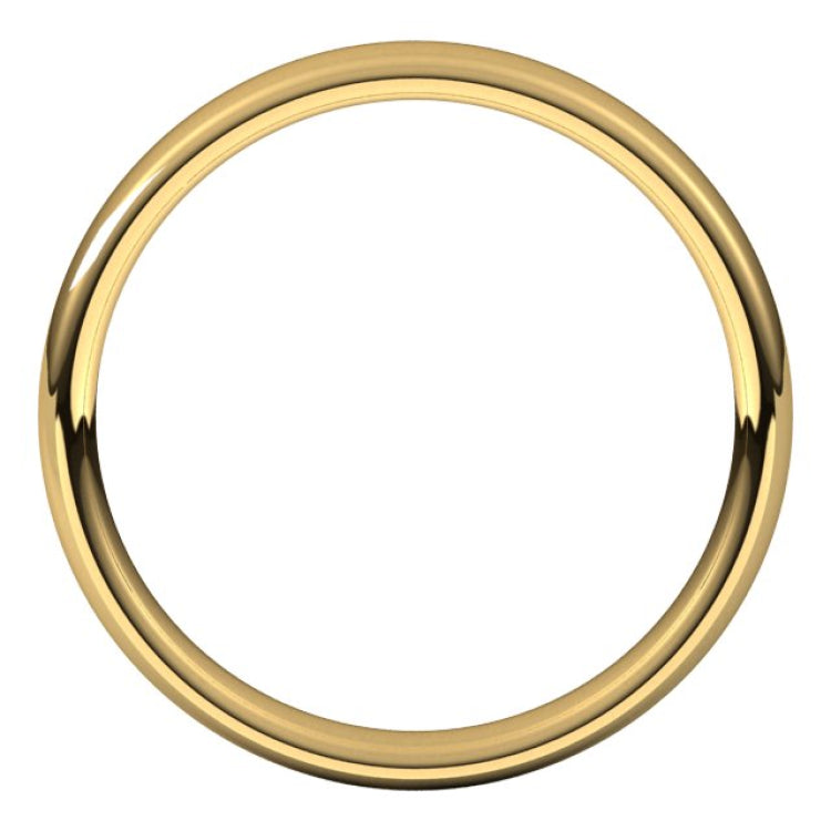 14K Yellow Gold 3.5 mm Comfort-Fit European-Style Band Size 6