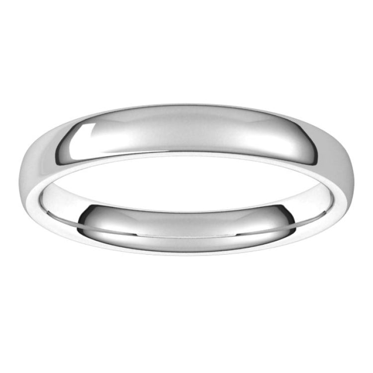 18K White Gold 3.5 mm Comfort-Fit European-Style Band Size 7