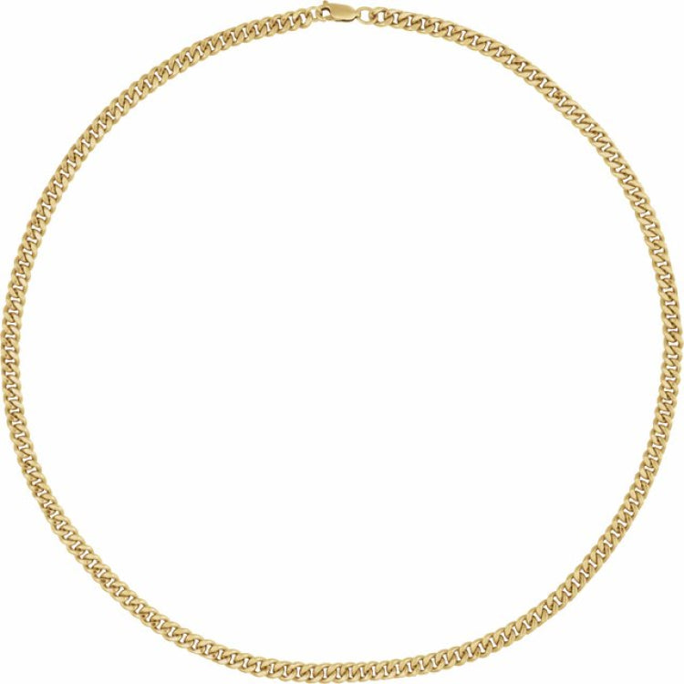 14K Yellow Gold-Filled 4.8 mm Curb 18" Chain