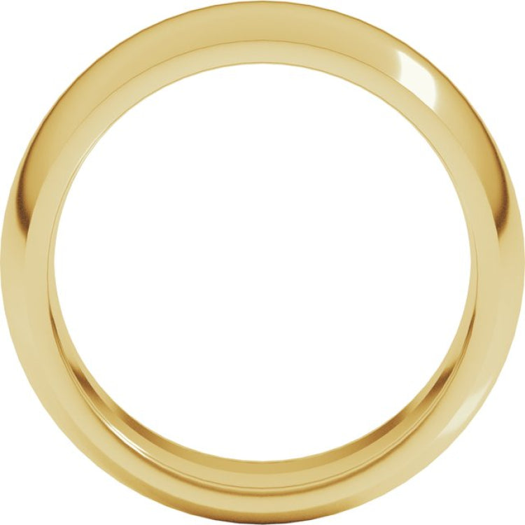 14K Yellow Gold 8 mm Comfort-Fit Half Round Band Size 7