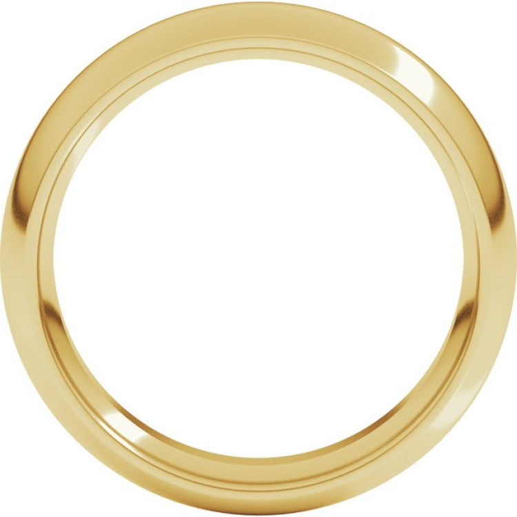 14K Yellow Gold 5.5 mm Comfort-Fit Half Round Band Size 10