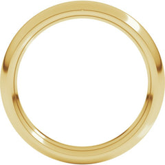 18K Yellow Gold 3.5 mm Comfort-Fit Half Round Band Size 8