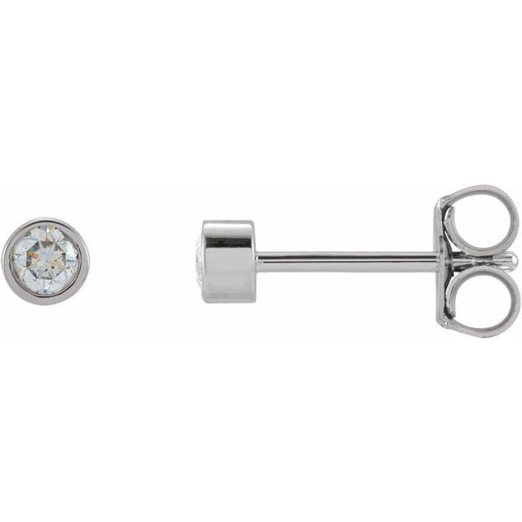 14K White Gold 1/5 CTW Lab-Grown Diamond Micro Bezel-Set Earrings