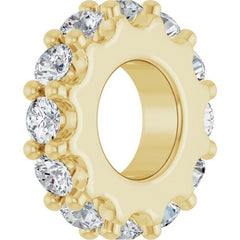14K Yellow Gold 1/3 CTW Natural Diamond Spacer Charm/Pendant