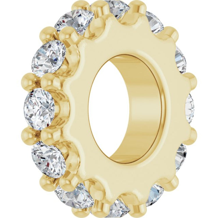 14K Yellow Gold 1/3 CTW Lab-Grown Diamond Spacer Charm/Pendant